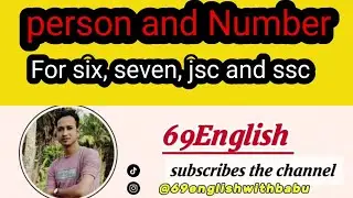 Part :2 Person and numbers for any class #six #seventeen #jsc #ssc #hsc 