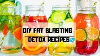 DIY DETOX BELLY FAT BURNERS !🔥 4 Detox Water Recipes for Weight Loss, Clear Skin & Energy !!
