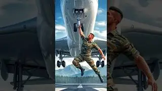 Soldier&rsquo;s Insane Jump to Save the Plane🔥😱#army  #ai #shorts