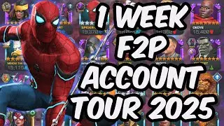 Недельный тур по аккаунтам Free To Play 2025 — 7-звёздный состав + Вэлиант — Marvel: Битва чемпионов