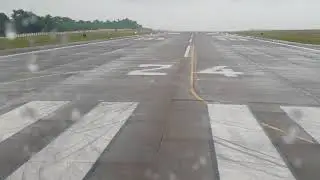 Air India Express take off from Mangalore International Airport to Bahrain.