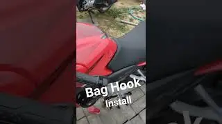 pulsar n150 bag hook install