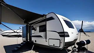 SMALL travel trailer with a HUGE LIVING ROOM! Under 4000lbs----2024 Forest River Surveyor 19RBLE
