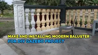 Изготовление и установка современных балясин для моего проекта беседки своими руками