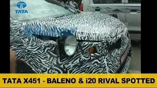 TATA X451 Hatchback Maruti Baleno Rival Spotted First Time In India