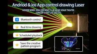 M10 real-time drawing- Laser advertising with #lasercube #technology #laserlight