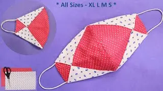 New 🔥 No Fog on Glasses - 3 Layer Face Mask Sewing Tutorial | How to Make Face Mask Cloth- All Sizes