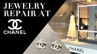 Come with me! Got my logo earrings repaired at Chanel