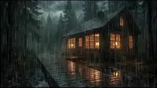 Forest Cabin After Rain 🌧 | Gentle Rain Sounds for Insomnia Relief, Deep Sleep, and Calm Rain Nights