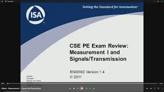CSE PE Exam - Video 2 of 6 - Measurement I and  Signals