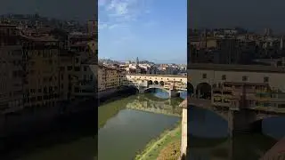 Vasari Corridor Ponte Vecchio view at Uffizi Gallery. #vasaricorridor #pontevecchio #florence