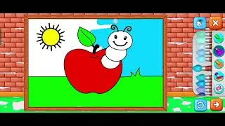 Apple coloring🍎 | learn to color for kids easily 