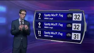 Some light, patchy mixed precip at times with patchy fog...