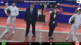 Panamerican Olympic Qualifier 2024 SME - GOLD - Alexandre Camargo BRA v Nicholas Zhang CAN