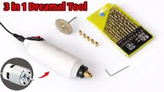 3 in 1 cutter machine WHow to make Dremel tool at home ||How to make drill machine from 555 dc motor