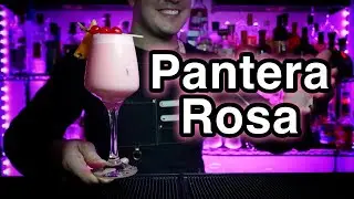 🐆 Cocktail Pantera Rosa 🌸 #short COMO hacer bebida rosada!
