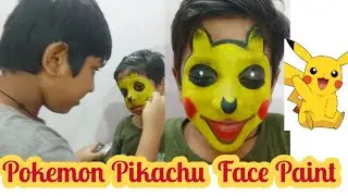 Pokemon Pikachu Facepaint #pokemon #pikachu #makeup #cartoon #fancydress #kidsfacepaint #kidsmakeup
