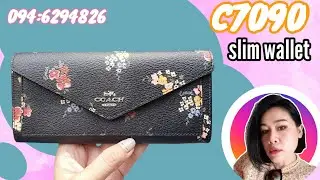 SLIM ENVELOPE WALLET WITH WILDFLOWER PRINT (COACH 7090)ACK MULTI
