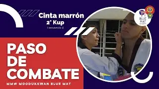 Pasos de Combate para Cinta Marron Avanzada Moo Duk Kwan Taekwondo Secuencia 1 #BlueMatAcademy