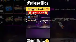 Rare Gun Skin Create Opening 😱|| Dragon Ak47 Permanent🤫||#freefire #shorts #shortsfeed #create #ak47