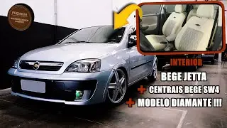 CORSA COM INTERIOR BEGE DO JETTA + CENTRAIS BEGE SW4 NO MODELO DIAMANTE | PREMIUM REVESTIMENTOS
