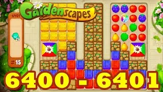 Gardenscapes Level 6400 - 6401 HD Walkthrough | 3 - match puzzle | gameplay | android | GameGo Game