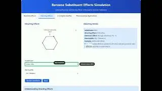 Learn Benzene Substituent Effects Simulation | Pharmacy Tutorial | Medical Education