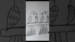 #2222 se banaye Bird drawing #easy drawing #step by step #trick drawing #make for kids #