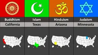 Вторая по величине религия в каждом штате США