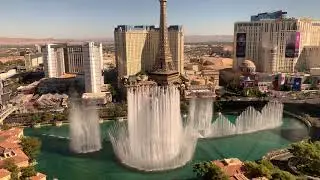 Bellagio Fountains View From Our Room - Daytime Show