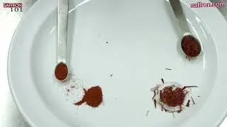 Measure saffron A TAD of threads to a PINCH of powder
