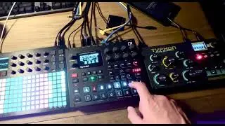 Last minute weekend mess around - Polyend play + Syntakt + Typhon