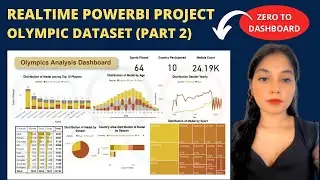 Power BI Real-Time Project | Olympics Data Analysis part 2 | Complete End to End Dashboard |