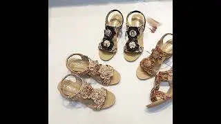 Fashion Brown Casual T-Strap Flower Womens Sandals