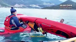 Deniz Kanosu Islak &Ccedil;ıkış Eğitimi l Sea Kayak Wet Exit Training