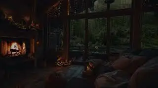 Gentle Night Rain for Sleep & Study | Cozy Corner Ambience & Rain Sounds on Window | ASMR Rain
