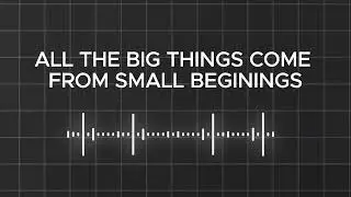 All the big things come from small beginning #trending #motivation #discipline #compoundeffect