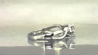 Tioneer Sterling Silver Infinity Ring w/ Cubic Zirconia Crown
