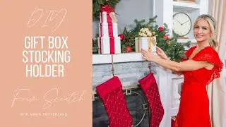 DIY Christmas Gift Box Stocking Holder