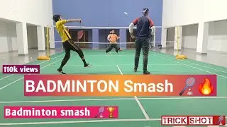 Badminton smash / Abdul khanan 110k Views / Trick shot 🔥🏸