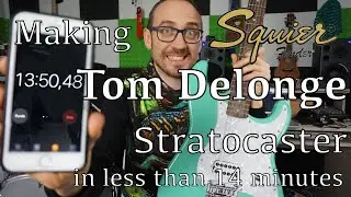 Making Tom Delonge (Blink 182) Stratocaster from Squier by Fender Bullet Series electric guitar!