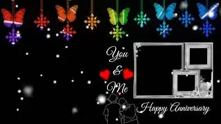 Wedding Anniversary Black Screen Template l Happy Anniversary Stetus l New Marriage Anniversary ❤