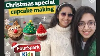 Christmas special cupcakes -- day 1 -- Having fun -- ☺️ sibling masti 