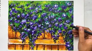 Easy Acrylic Painting Of Flowers| Step By Step Painting Tutorial