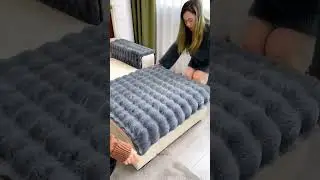 Cosy Plush Solid Colour Non-slip Sofa Cover#1
