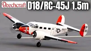 E-flite Beechcraft D18/RC-45J 1.5m BNF Basic with AS3X+ & Safe Select - Model AV8R Review