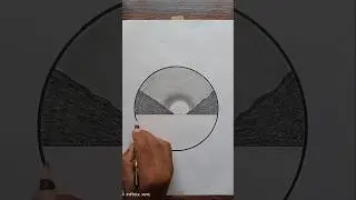 How to Draw Village Scenery with Pencil  / Nature Pencil Drawing  for Beginners / mountain drawing