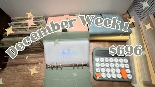 December Week 1 | Cash Stuffing | $696