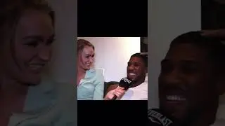 Anthony Joshua rizzing up Laura Woods in his post fight interview😂