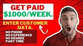 $1000 Per Week, Part Time Data Entry Jobs  No Experience, No Degree  Paid Training